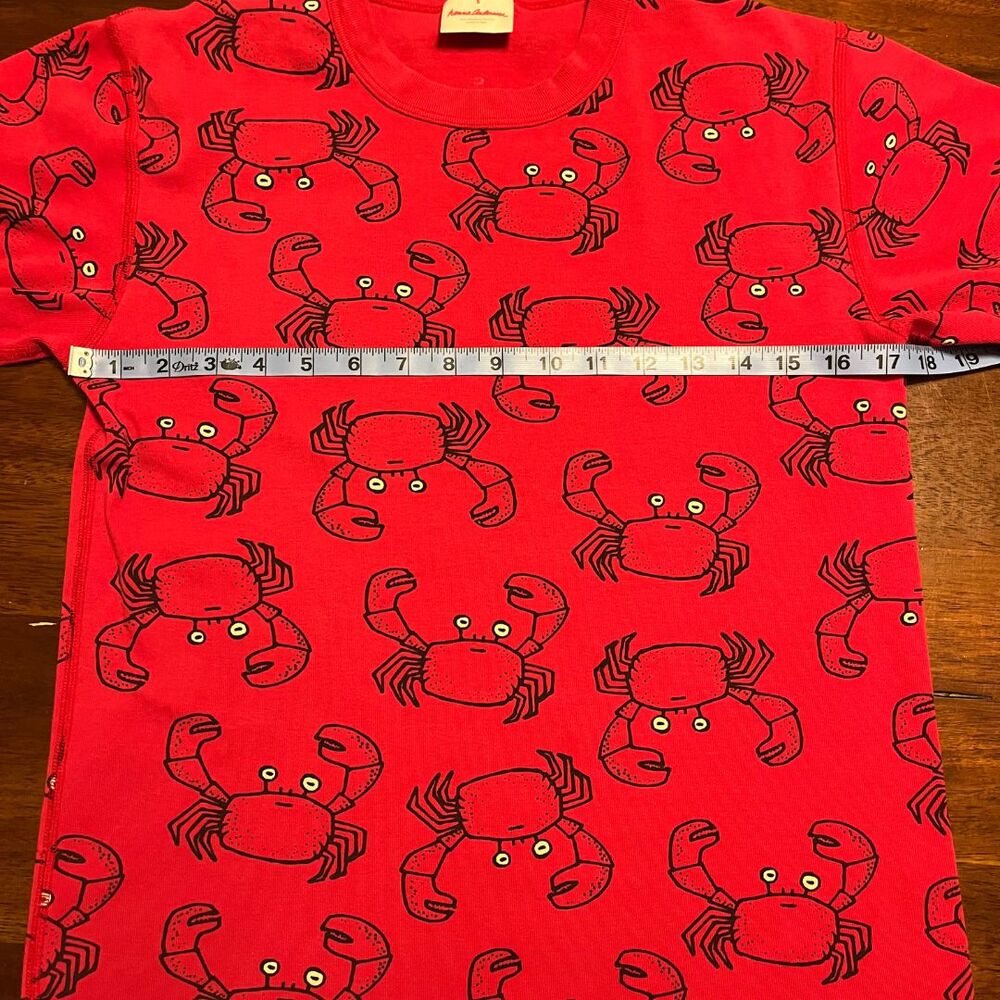 HANNA ANDERSSON Boys Red Crab Pajama Top 100% Organic Cotton – Size Small - Picture 4 of 9